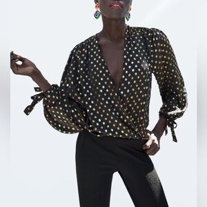 Zara Wrap Long Sleeve Bodysuit